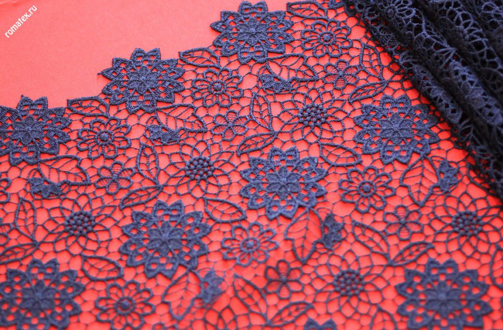 Кружево Италии цвет темно-синий Кружево Италии цвет темно-синий